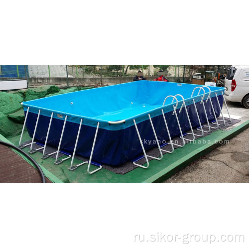 Заводской индивидуальный бассейн взрослые, детская металлическая рама над наземным семейным открытым крытым бассейном